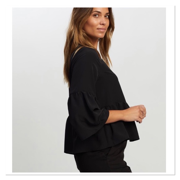New Atmos&Here Black Cora Blouse - Picture 2 of 6